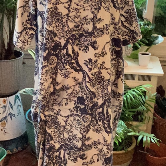 Very fashionable xl zanzea blue and white toile dress  great style all cotton. - Picture 3 of 10
